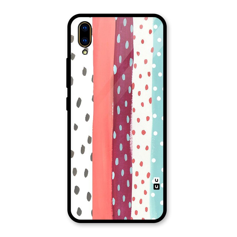 Polka Brush Art Glass Back Case for Vivo V11 Pro
