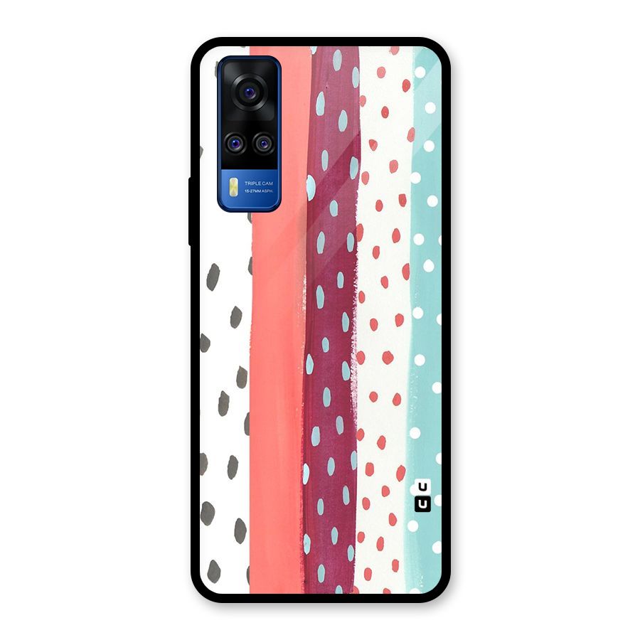 Polka Brush Art Glass Back Case for Vivo Y31