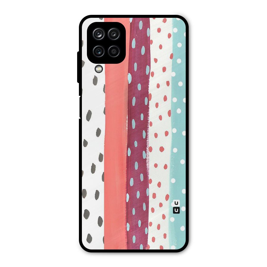 Polka Brush Art Metal Back Case for Galaxy A12