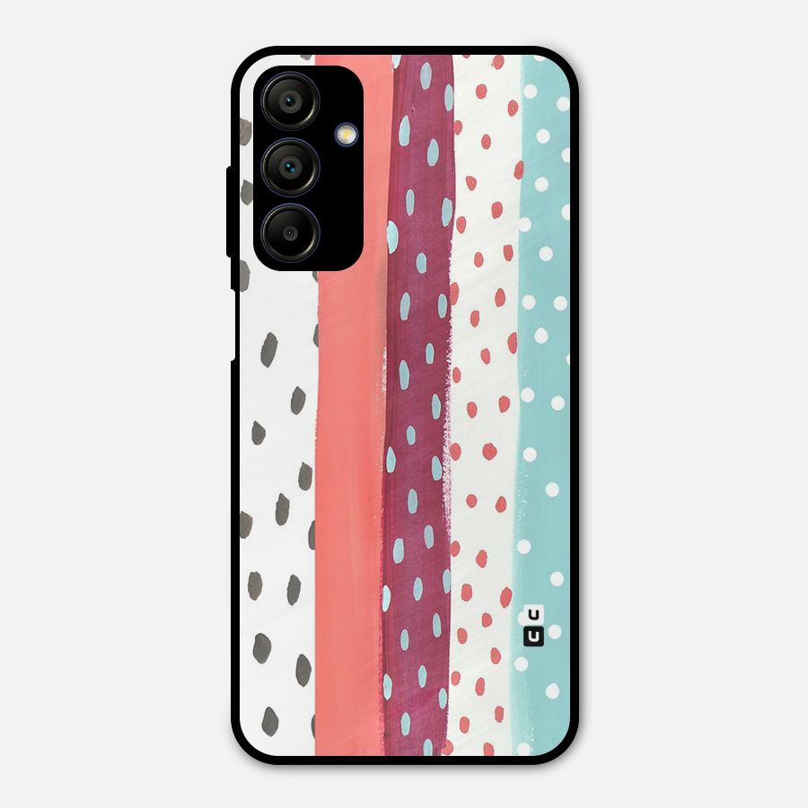 Polka Brush Art Metal Back Case for Galaxy A15 5G