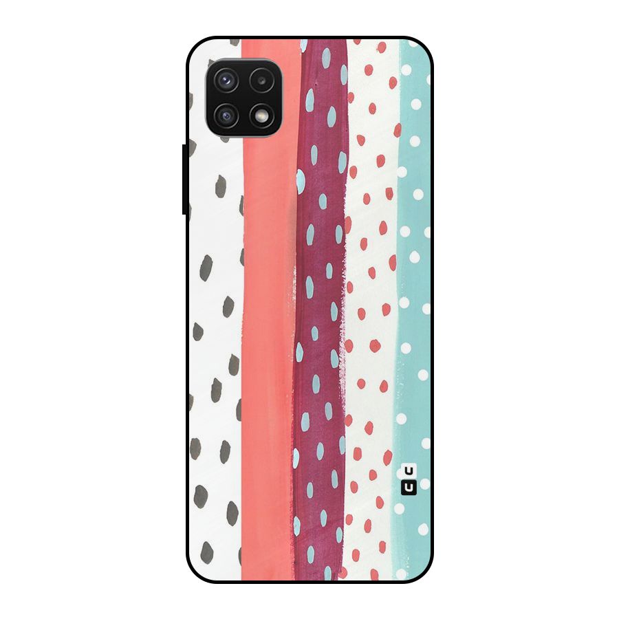 Polka Brush Art Metal Back Case for Galaxy A22 5G