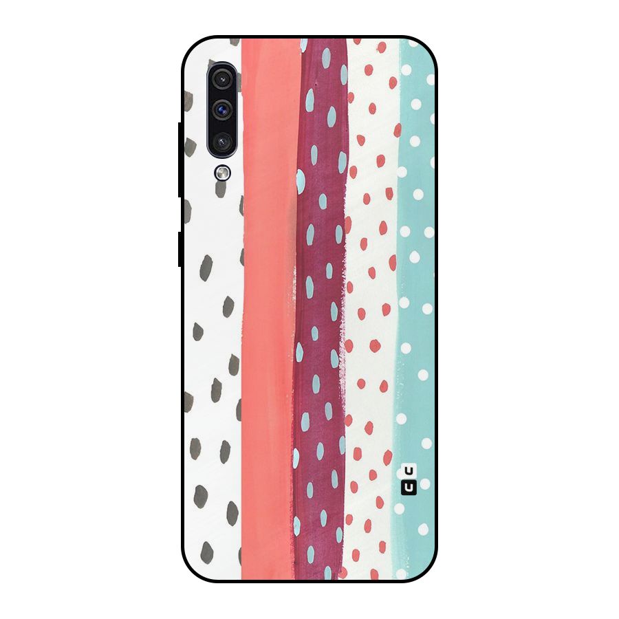 Polka Brush Art Metal Back Case for Galaxy A30s