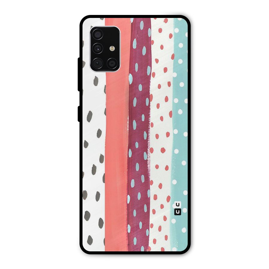 Polka Brush Art Metal Back Case for Galaxy A51