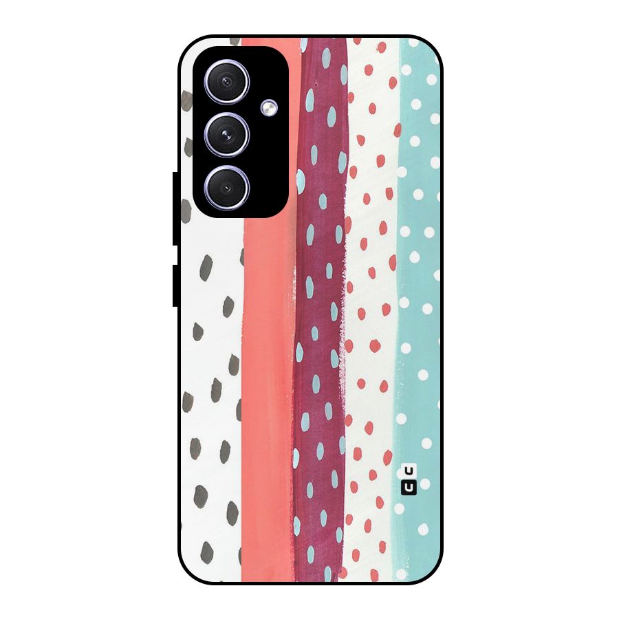 Polka Brush Art Metal Back Case for Galaxy A54