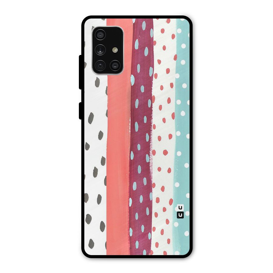 Polka Brush Art Metal Back Case for Galaxy A71