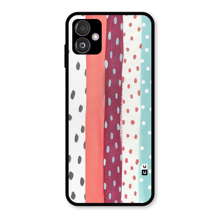 Polka Brush Art Metal Back Case for Galaxy F14