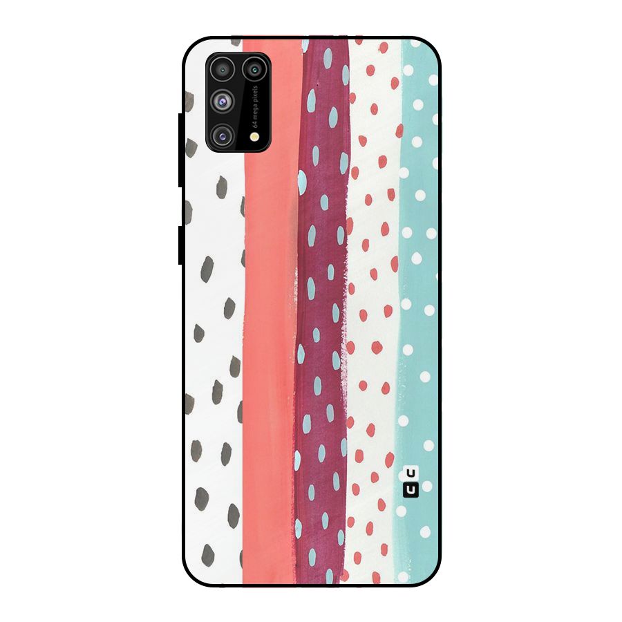 Polka Brush Art Metal Back Case for Galaxy F41