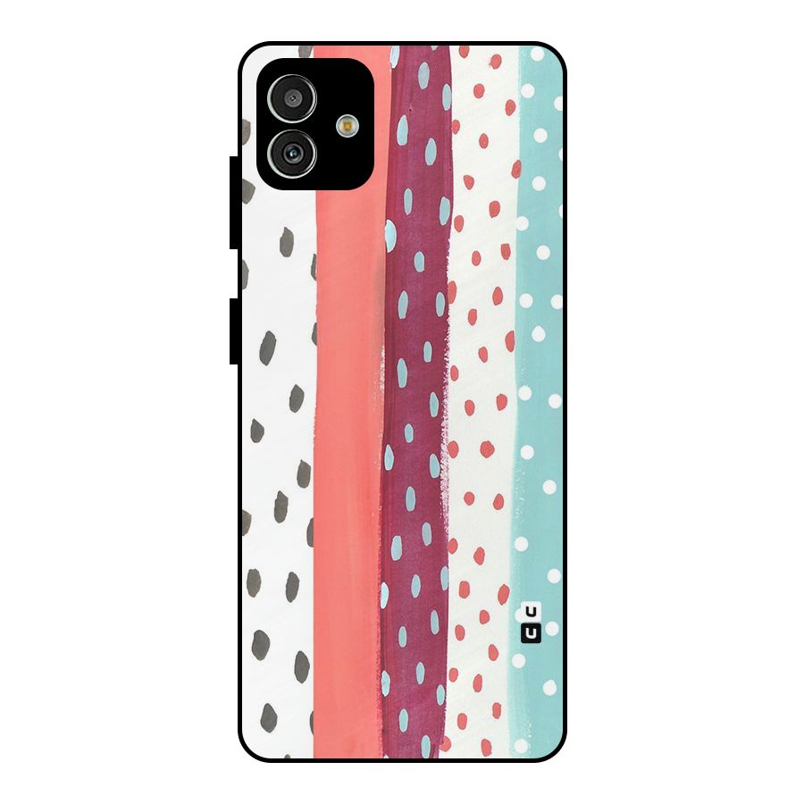Polka Brush Art Metal Back Case for Galaxy M13 5G
