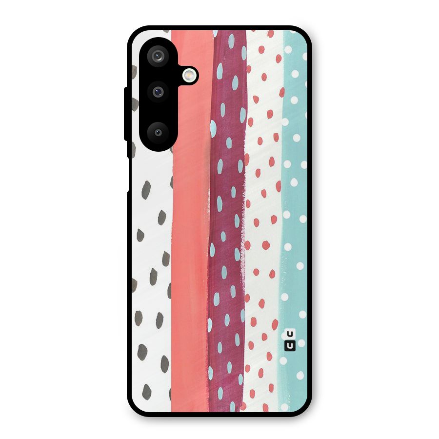 Polka Brush Art Metal Back Case for Galaxy M16