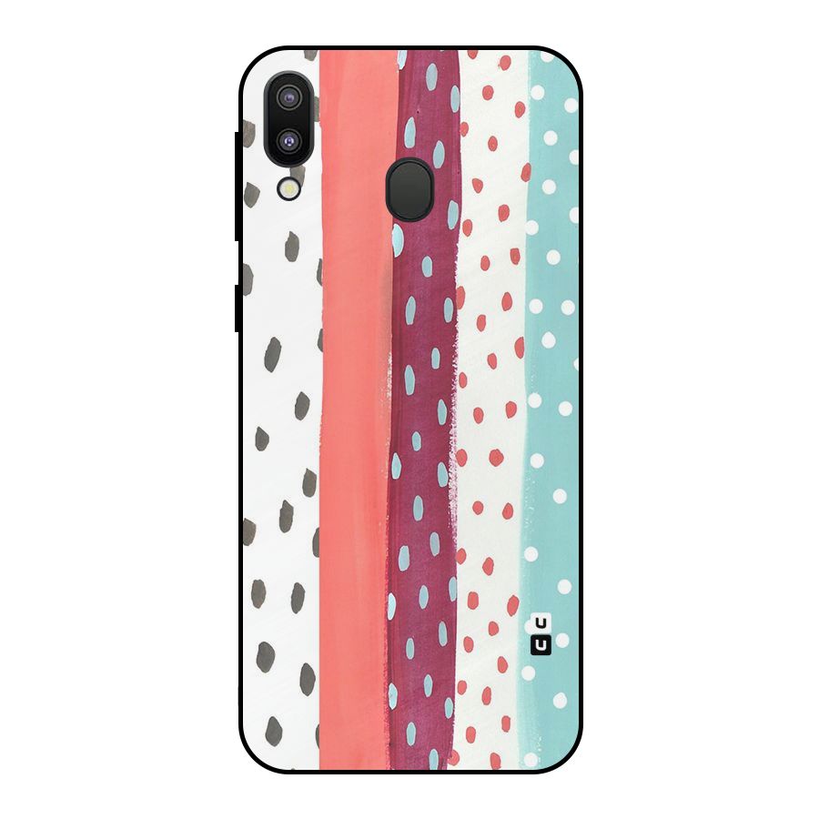 Polka Brush Art Metal Back Case for Galaxy M20