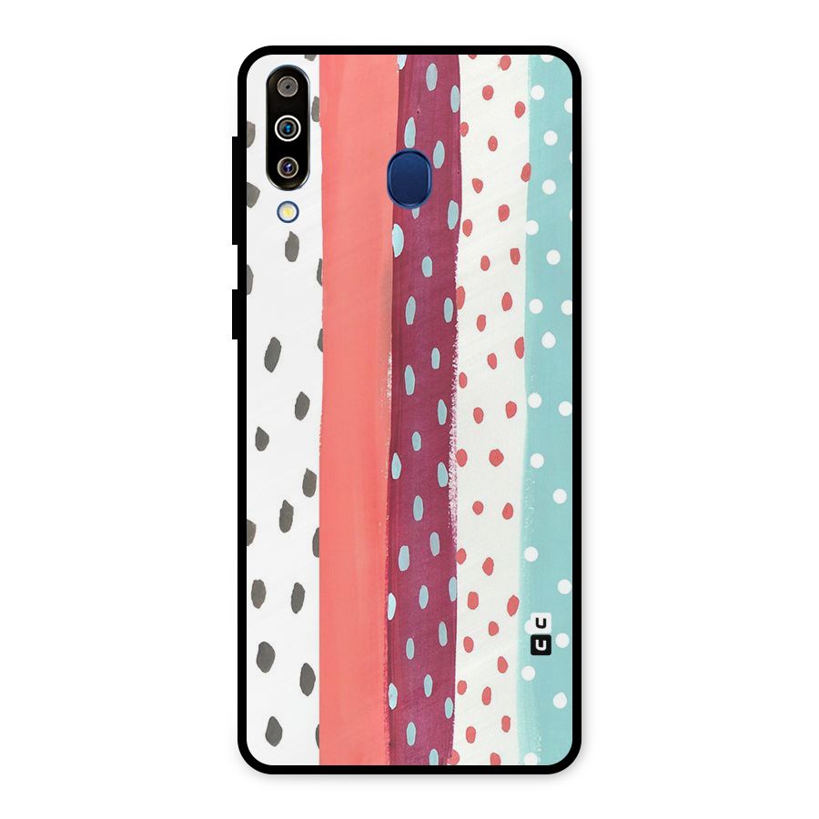 Polka Brush Art Metal Back Case for Galaxy M30