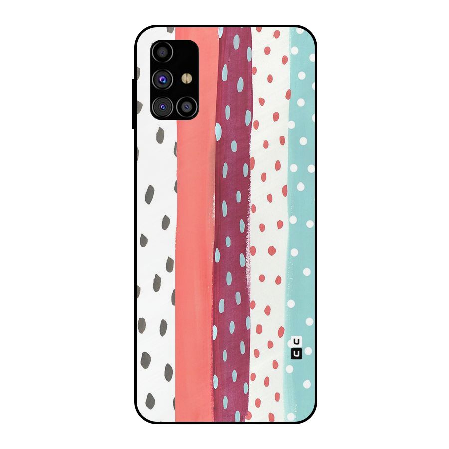 Polka Brush Art Metal Back Case for Galaxy M31s