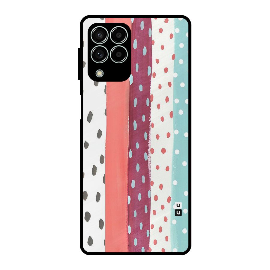 Polka Brush Art Metal Back Case for Galaxy M33