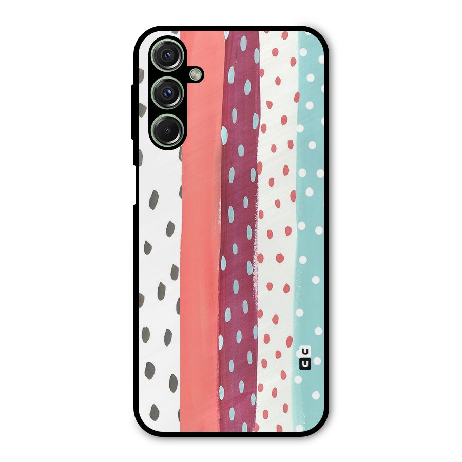 Polka Brush Art Metal Back Case for Galaxy M34