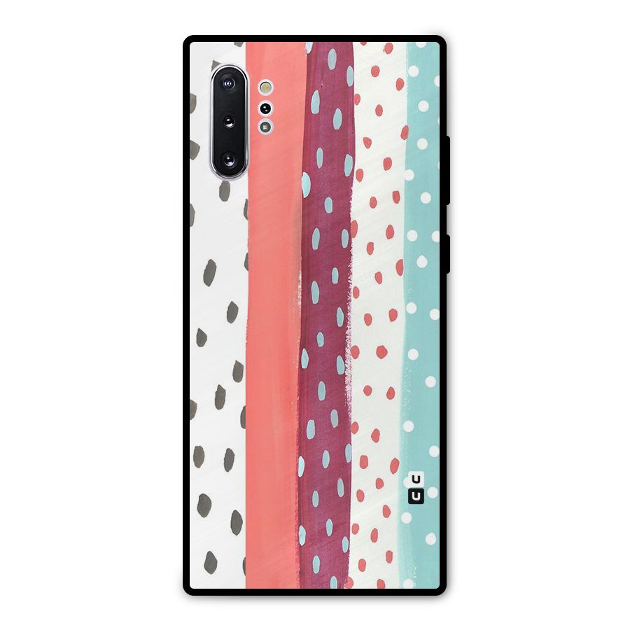 Polka Brush Art Metal Back Case for Galaxy Note 10 Plus