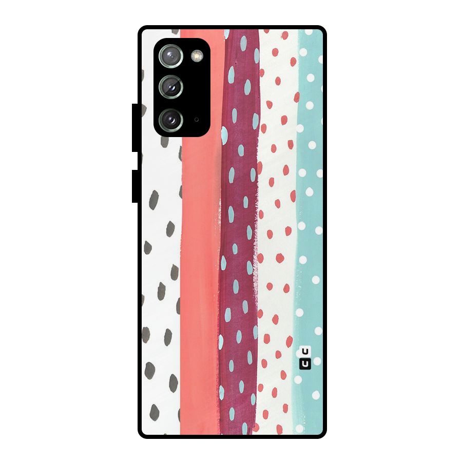 Polka Brush Art Metal Back Case for Galaxy Note 20