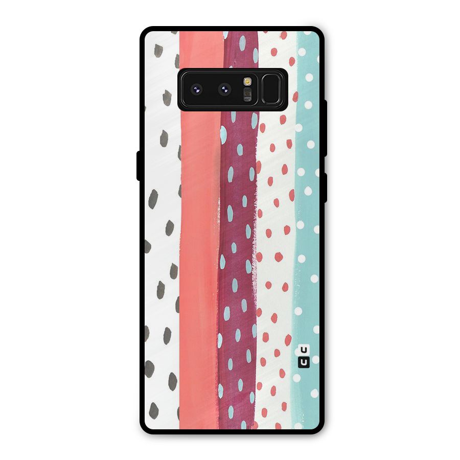 Polka Brush Art Metal Back Case for Galaxy Note 8