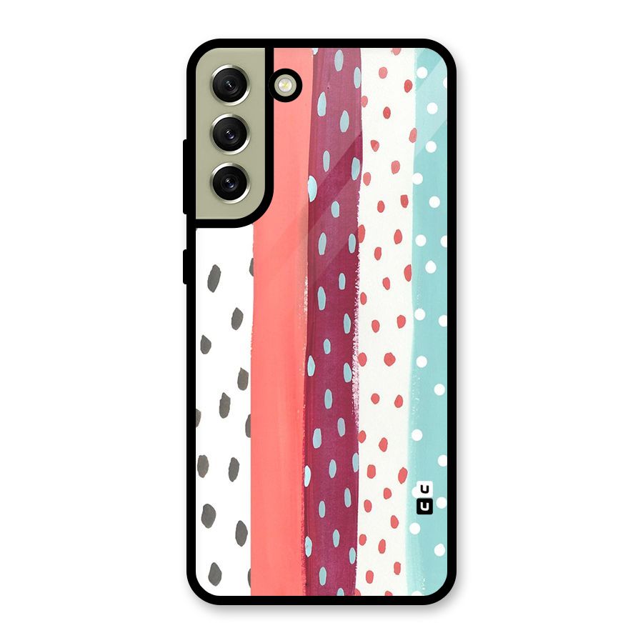 Polka Brush Art Metal Back Case for Galaxy S21 FE 5G (2023)
