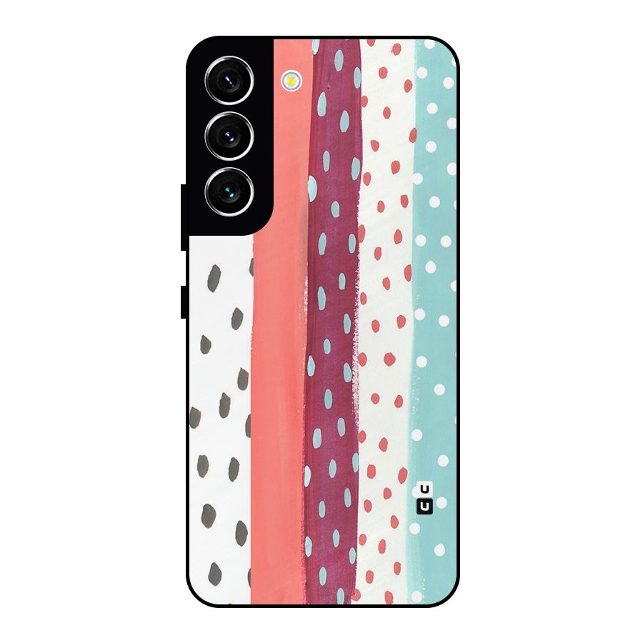 Polka Brush Art Metal Back Case for Galaxy S22 5G
