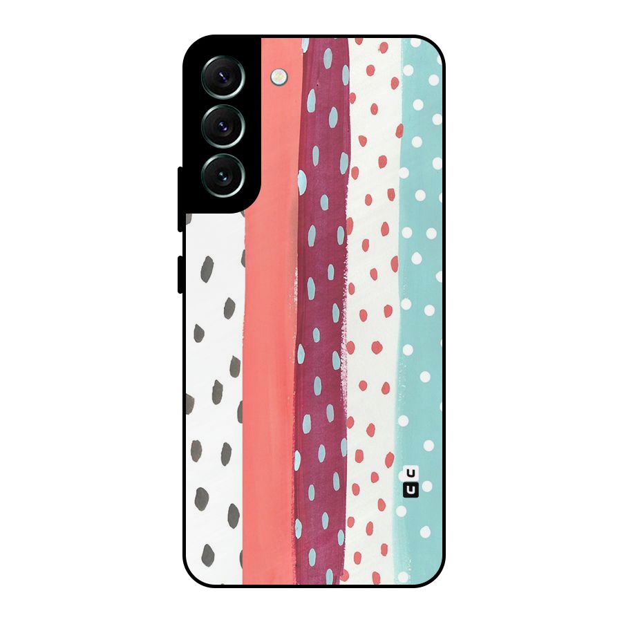Polka Brush Art Metal Back Case for Galaxy S22 Plus 5G