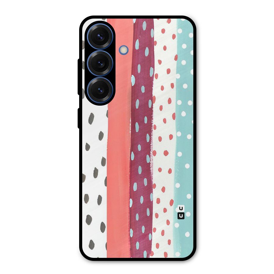 Polka Brush Art Metal Back Case for Galaxy S25