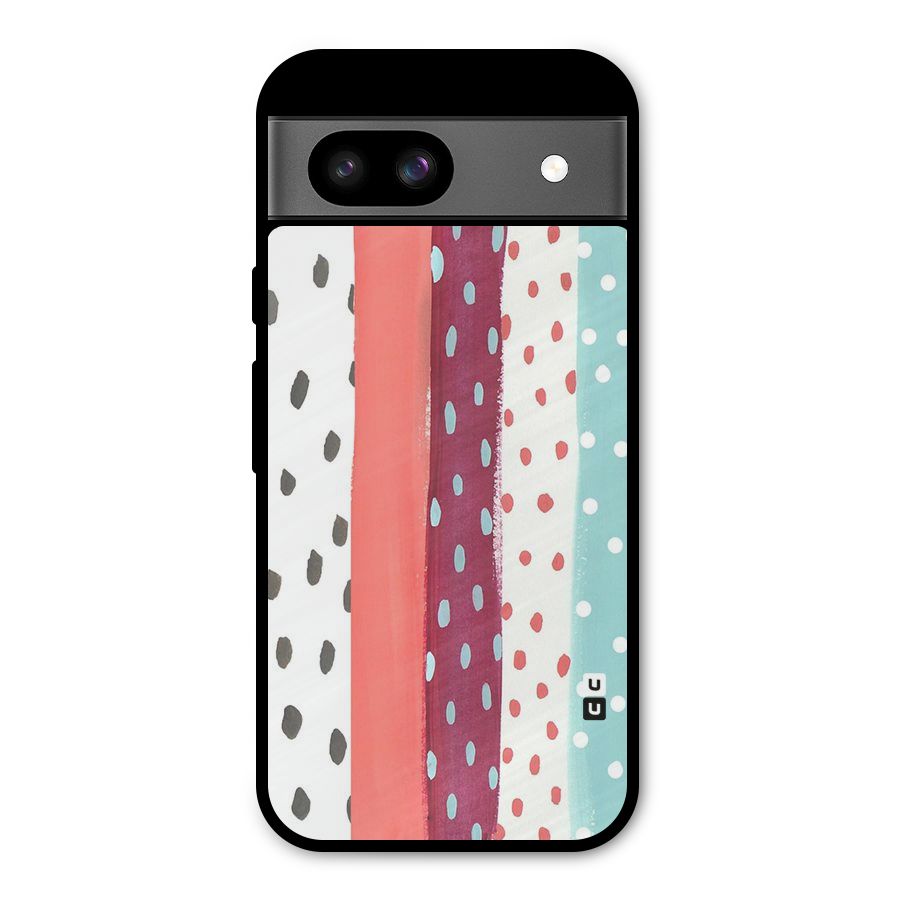 Polka Brush Art Metal Back Case for Google Pixel 8a