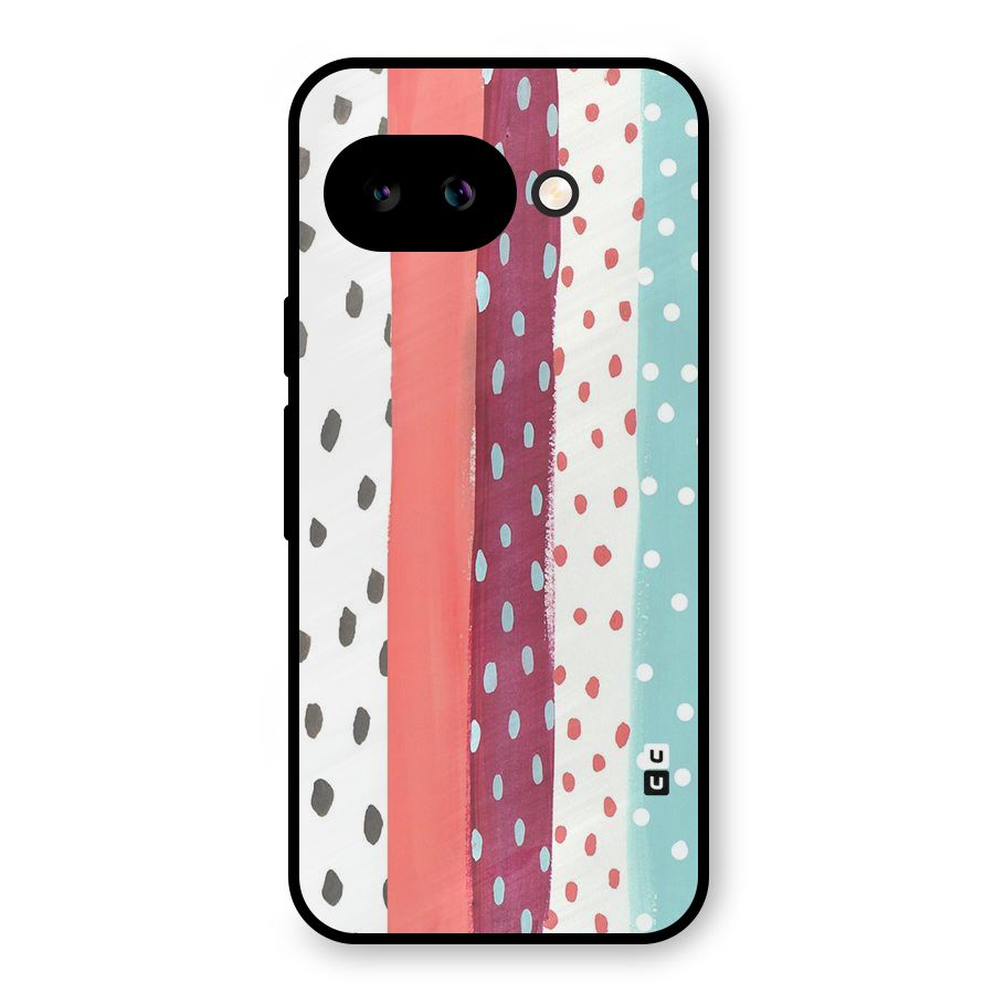 Polka Brush Art Metal Back Case for Google Pixel 9a