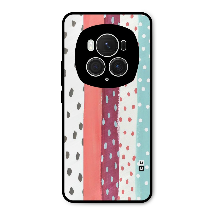 Polka Brush Art Metal Back Case for Honor Magic6 Pro