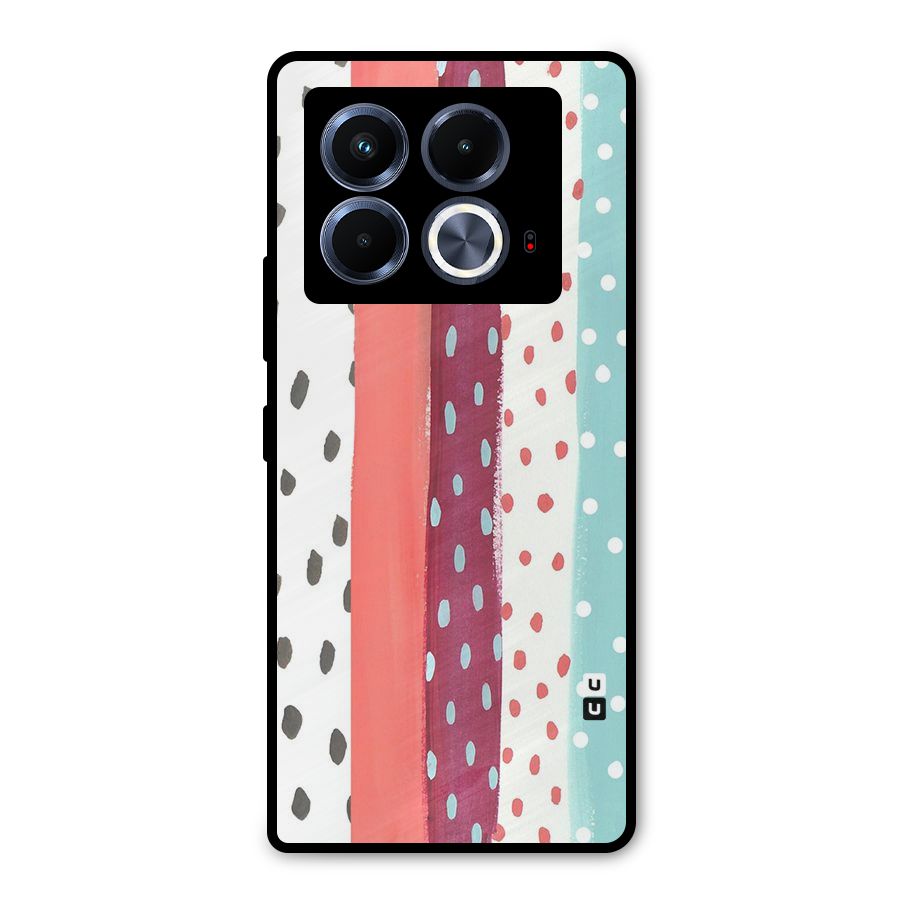 Polka Brush Art Metal Back Case for Infinix Note 40 5G
