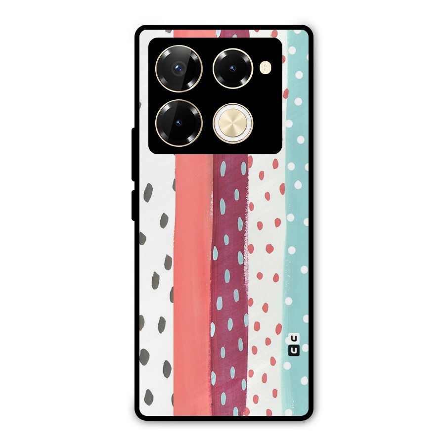 Polka Brush Art Metal Back Case for Infinix Note 40 Pro Plus