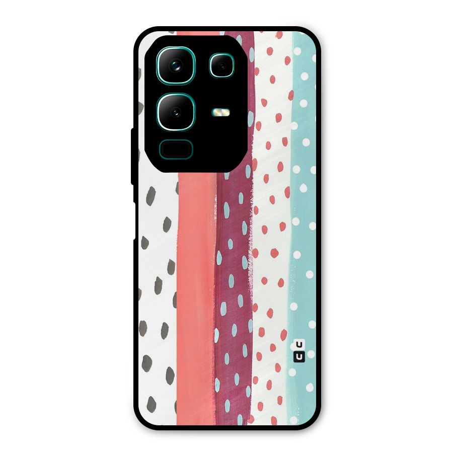 Polka Brush Art Metal Back Case for Infinix Note 50x