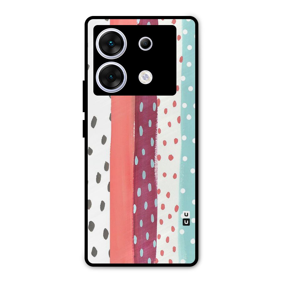 Polka Brush Art Metal Back Case for Infinix Zero 30 5G