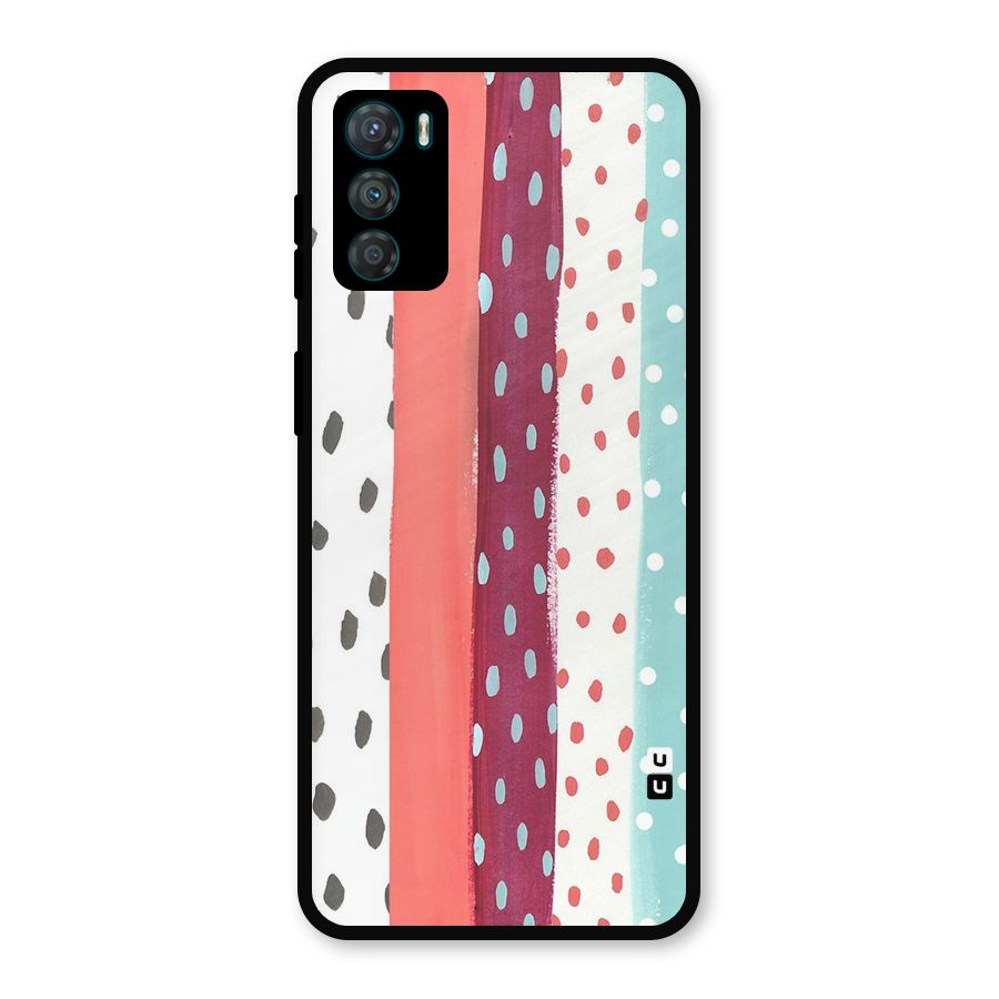 Polka Brush Art Metal Back Case for Moto G42