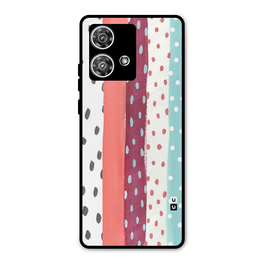 Polka Brush Art Metal Back Case for Motorola Edge 40 Neo