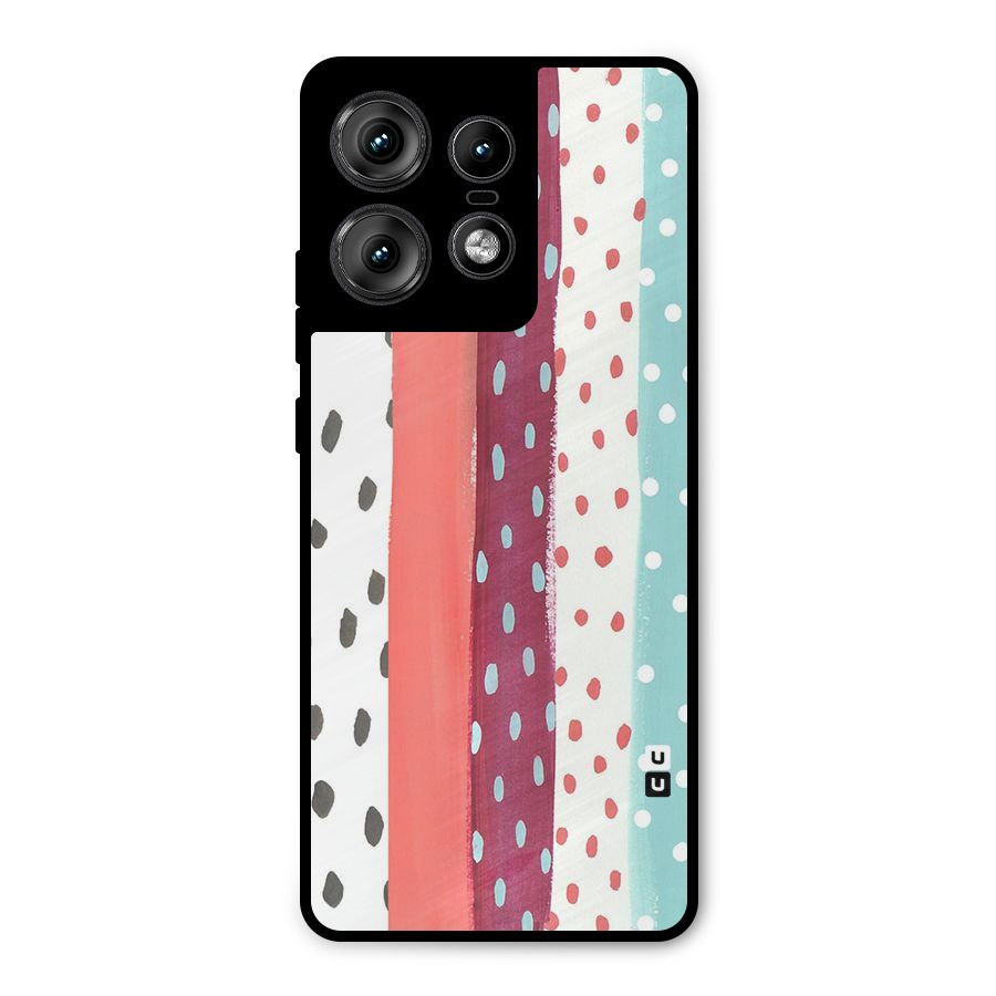 Polka Brush Art Metal Back Case for Motorola Edge 50 Pro