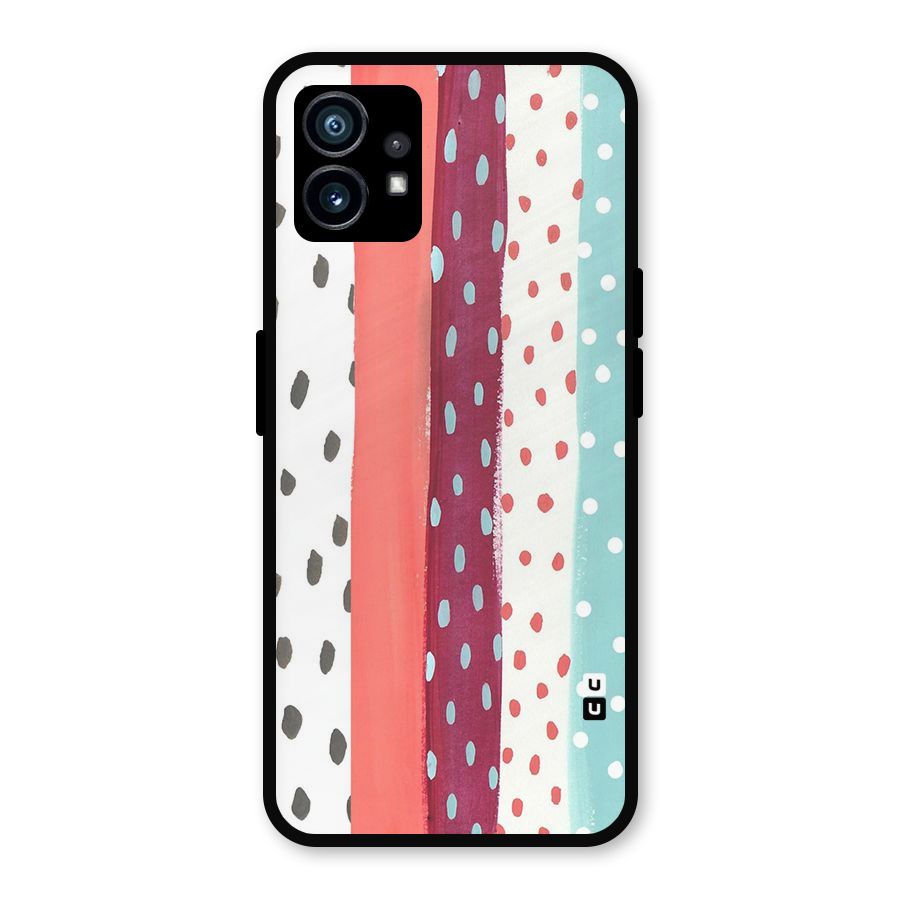 Polka Brush Art Metal Back Case for Nothing Phone 1