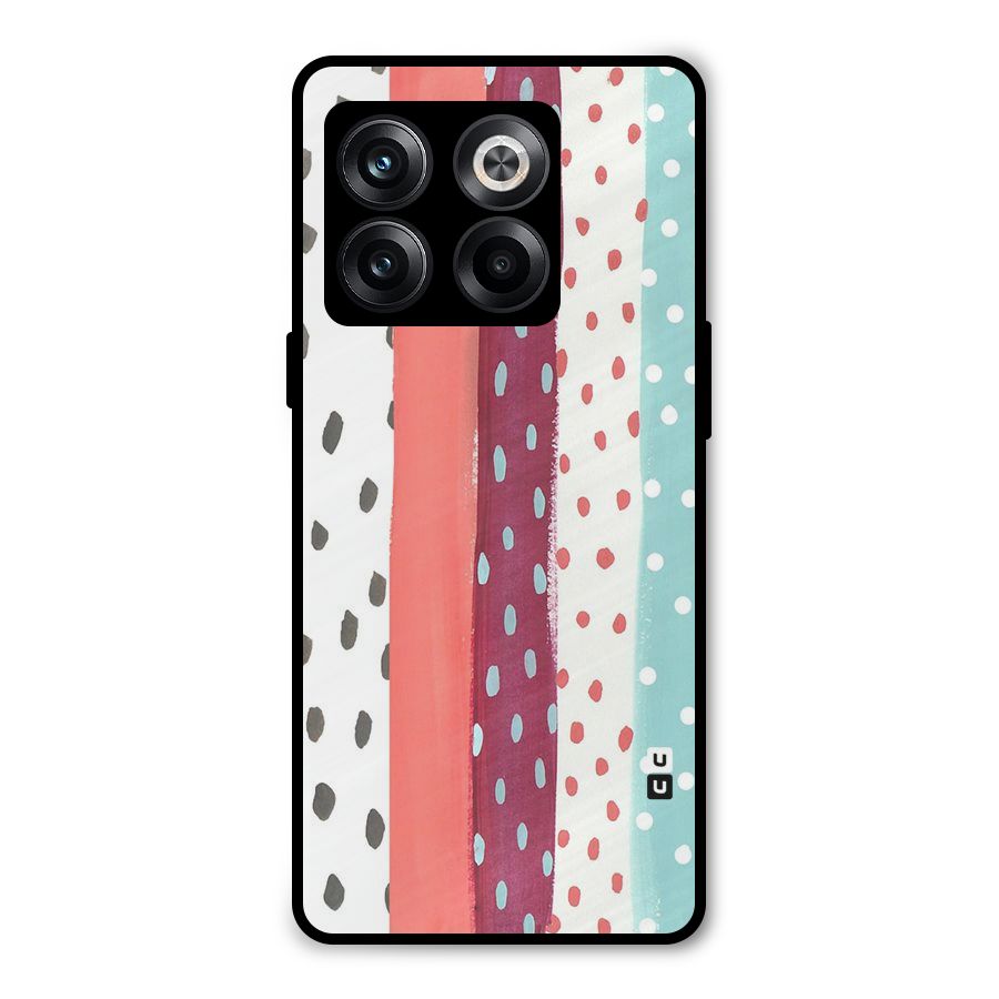Polka Brush Art Metal Back Case for OnePlus 10T