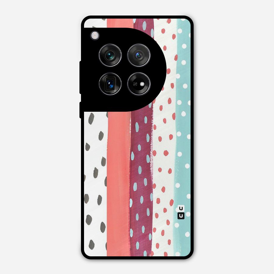 Polka Brush Art Metal Back Case for OnePlus 12