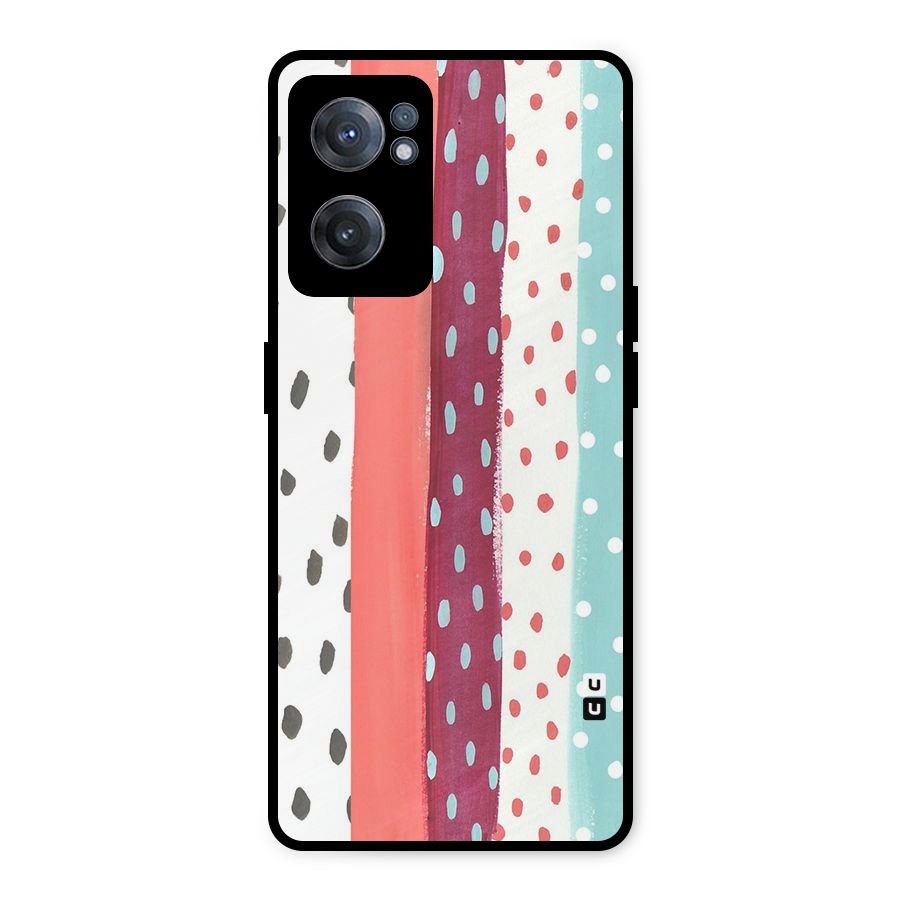 Polka Brush Art Metal Back Case for OnePlus Nord CE 2 5G