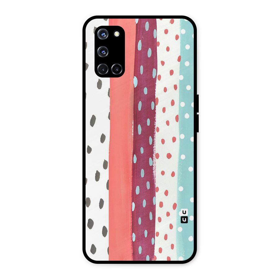 Polka Brush Art Metal Back Case for Oppo A52