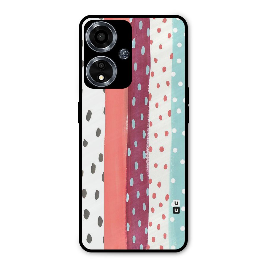Polka Brush Art Metal Back Case for Oppo A59