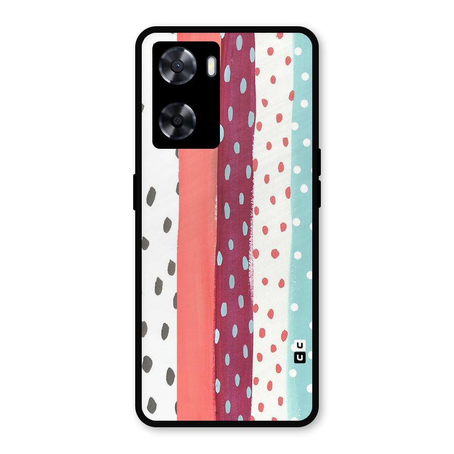 Polka Brush Art Metal Back Case for Oppo A77s