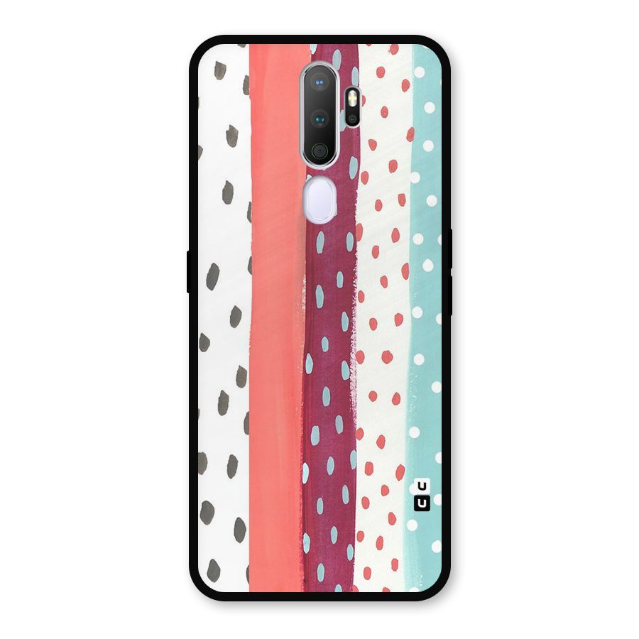 Polka Brush Art Metal Back Case for Oppo A9 (2020)
