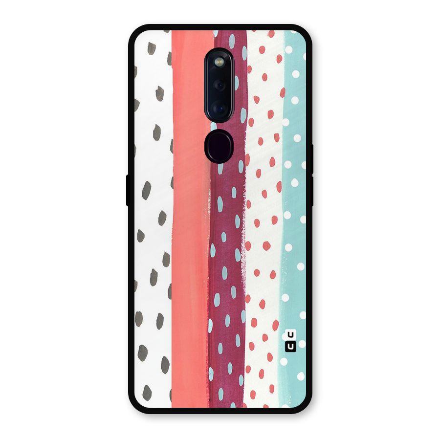 Polka Brush Art Metal Back Case for Oppo F11 Pro
