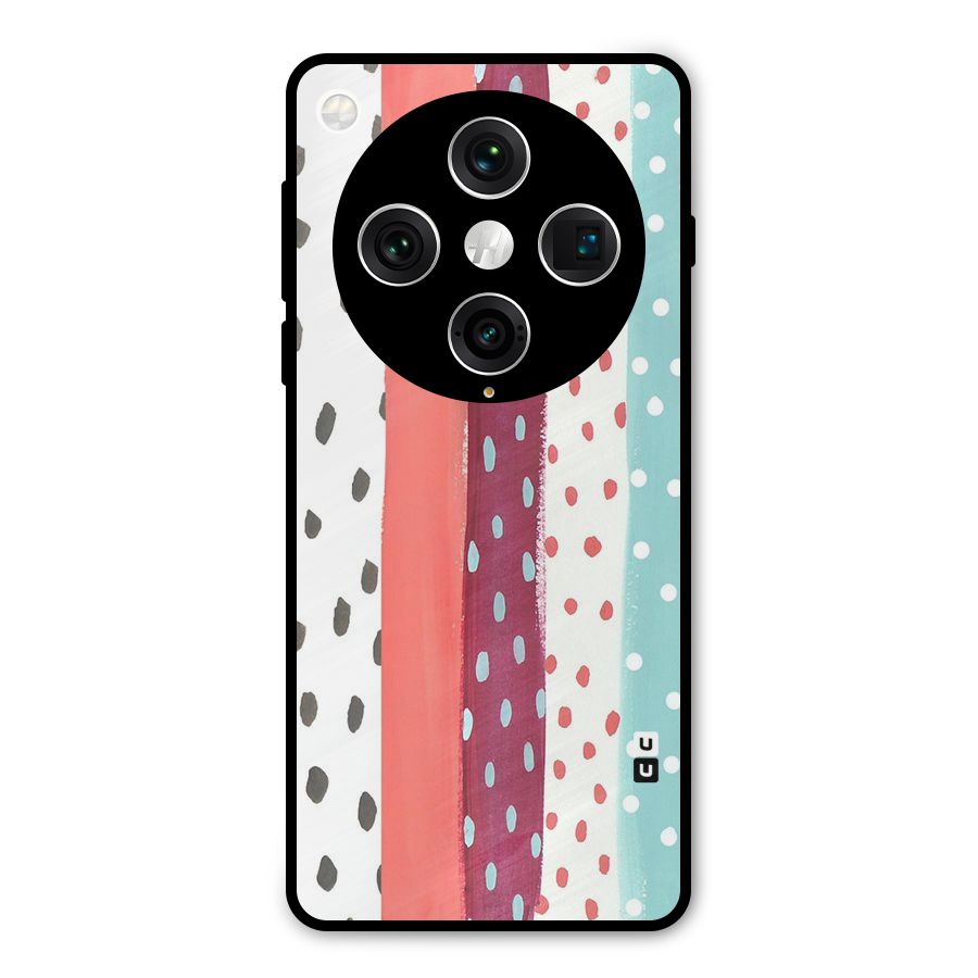 Polka Brush Art Metal Back Case for Oppo Find X8 Pro