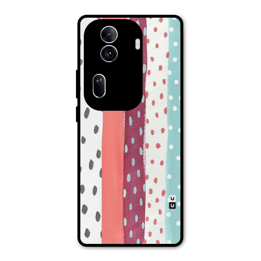 Polka Brush Art Metal Back Case for Oppo Reno11 Pro 5G