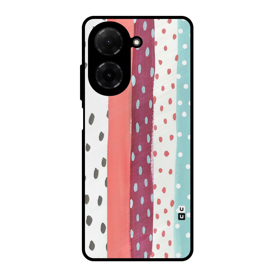Polka Brush Art Metal Back Case for Poco C71