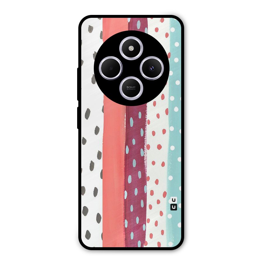 Polka Brush Art Metal Back Case for Poco M7