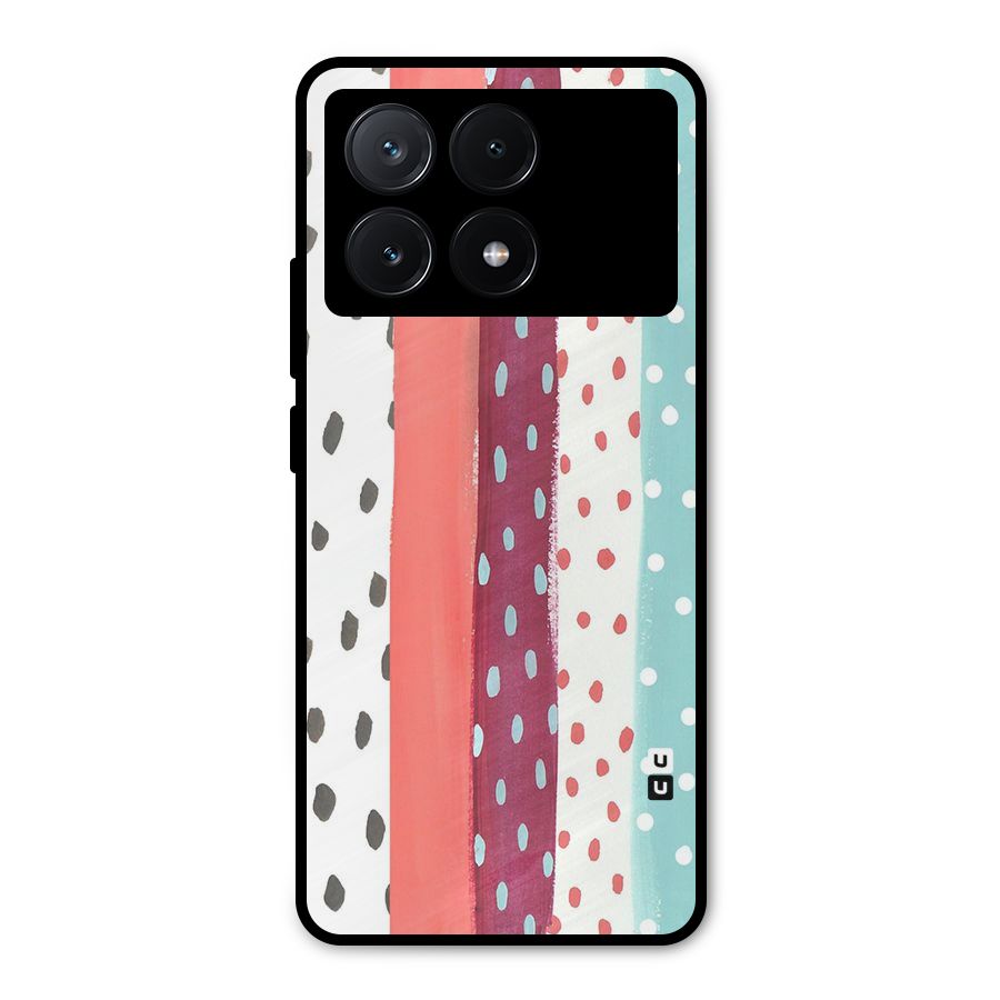 Polka Brush Art Metal Back Case for Poco X6 Pro