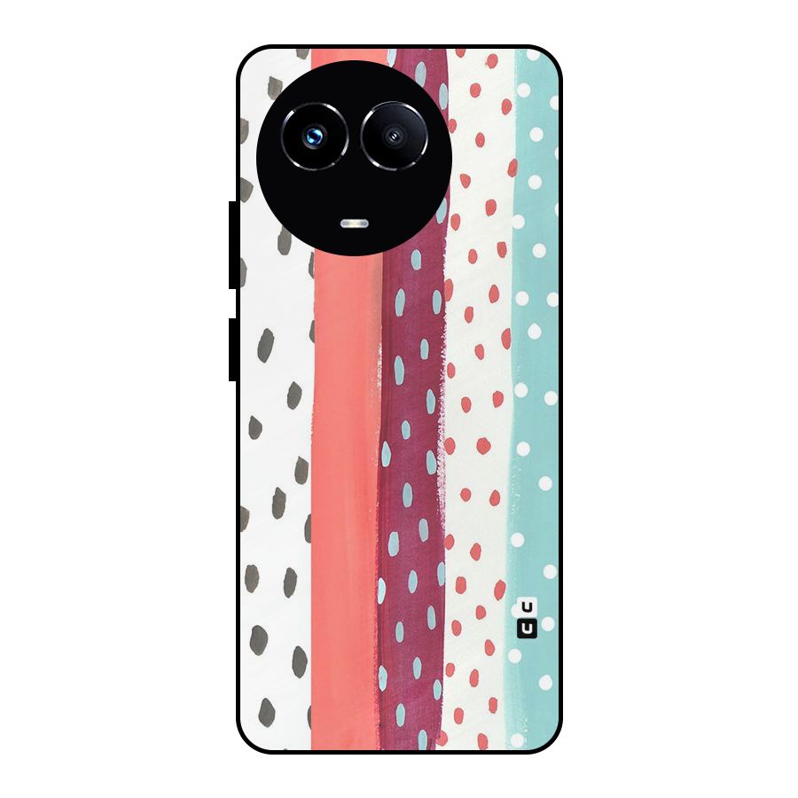 Polka Brush Art Metal Back Case for Realme 11X